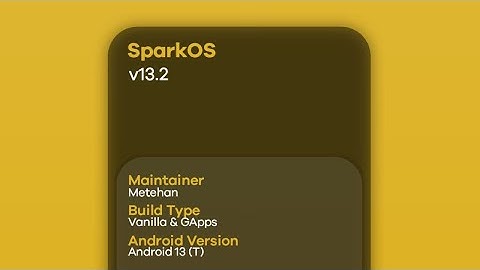 Install Spark OS Android 13 on Mi A1