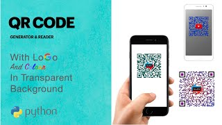 QRCode Generator Application With Logo Colour And Transparent Background - In less than 10 minute