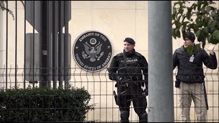 US embassy suicide attack - Heavy police presence in Podgorica