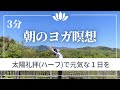 【３分】１日を元気に過ごすためのヨガ瞑想 #マインドフルネス #誘導瞑想 #太陽礼拝