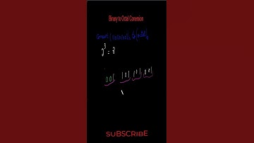 Binary to Octal Conversion #digitallogic #math #binarycode #computerdesign #binarysystem #computer