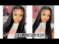 SLEEK MIDDLE PART LACE FRONTAL WIG INSTALL ft. Ali Pearl Hair| Ari J.