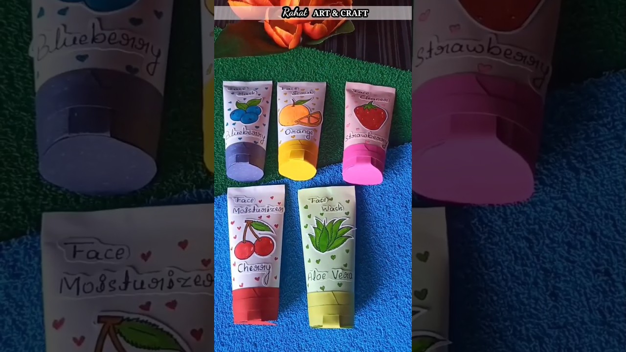 Diy Facial Kit // Cute Face Cream Tubes #shorts #reels #trending #diy #papercraft #facialkit