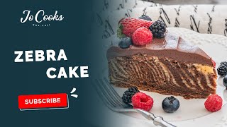 Zebra Chocolate Cake Recipe | JoCooks.com