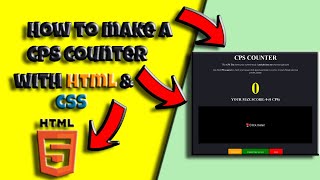 How to Cps Counter in HTML, CSS & JavaScript #1. (With Source Code). In Hindi & English.