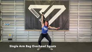 Single Arm Bag Overhead Squats