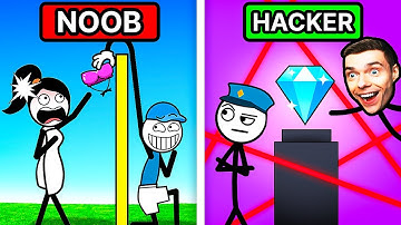 NOOB vs PRO vs HACKER THIEF PUZZLE
