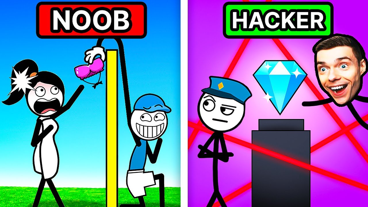 NOOB vs PRO vs HACKER THIEF PUZZLE - YouTube