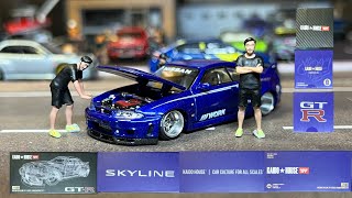 : Unboxing Kaido  House Mini GT Nissan Skyline GT-R (R33) Kaido Works V2