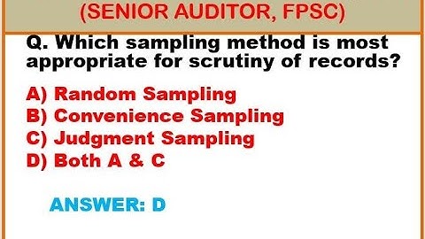 Senior Auditor Past Papers FPSC | Scrutiny of Record for Audit Purposes | All Questions Explained