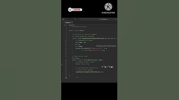 Swapping two numbers with third variable temp | Java | @CodingwithShameera1 #programming#java