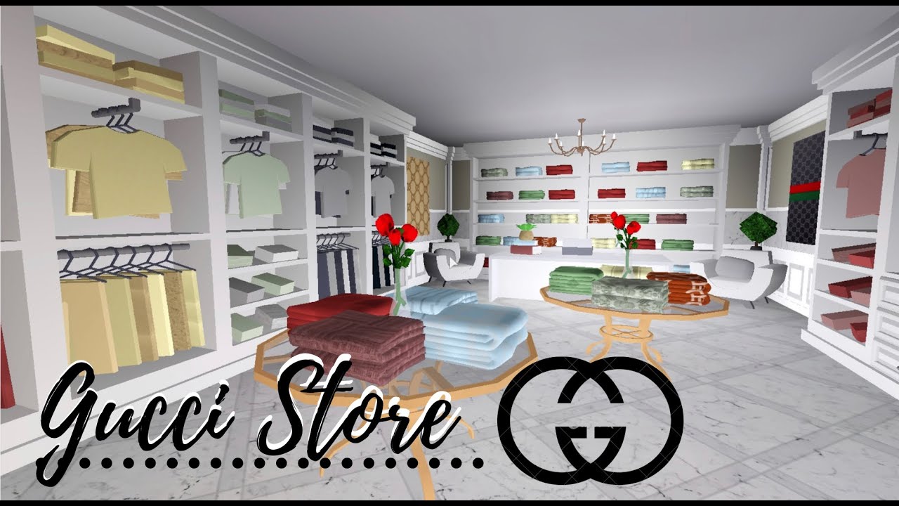 Bloxburg Gucci Store Speedbuild Youtube - making my own gucci store in bloxburg roblox youtube