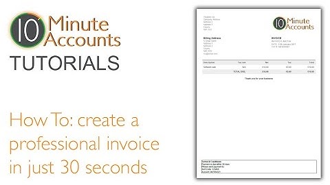 How to create a professional invoice in 30 seconds! Watch this tutorial