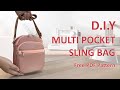 DIY Roundel Multi pocket Sling Bag - Step by step tutorial with free PDF pattern thumbnail