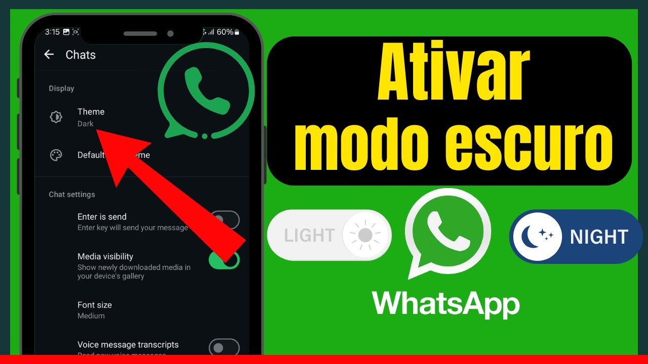Como Ativar o Modo Escuro no WhatsApp (2025) – Rápido e Fácil! 🌙🖤 - YouTube