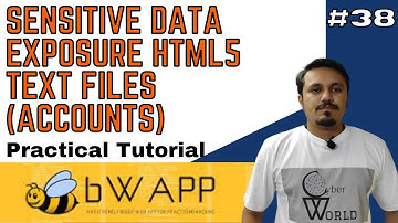 bwapp sensitive data exposure text files (accounts) || bwapp tutorial || Cyber World Hindi