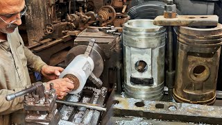 Power of Lathe Machine: Refurbishing Engine Piston and Making Rings