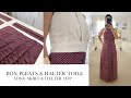 How to sew Box Pleats : Maxi Skirt &amp; Cross Over Halter
