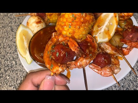 Lyssa S Shrimp Boil Kabobs Easy Recipe Youtube