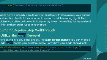 Troubleshooting the Document Snapshot Does Not Exist Error in Firebase with Flutter