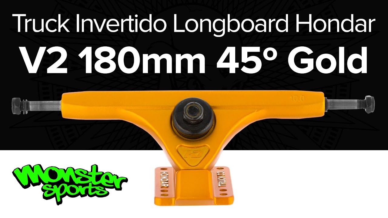 Truck Invertido Longboard Hondar V2 180mm 45º Gold Skate Shop Monster