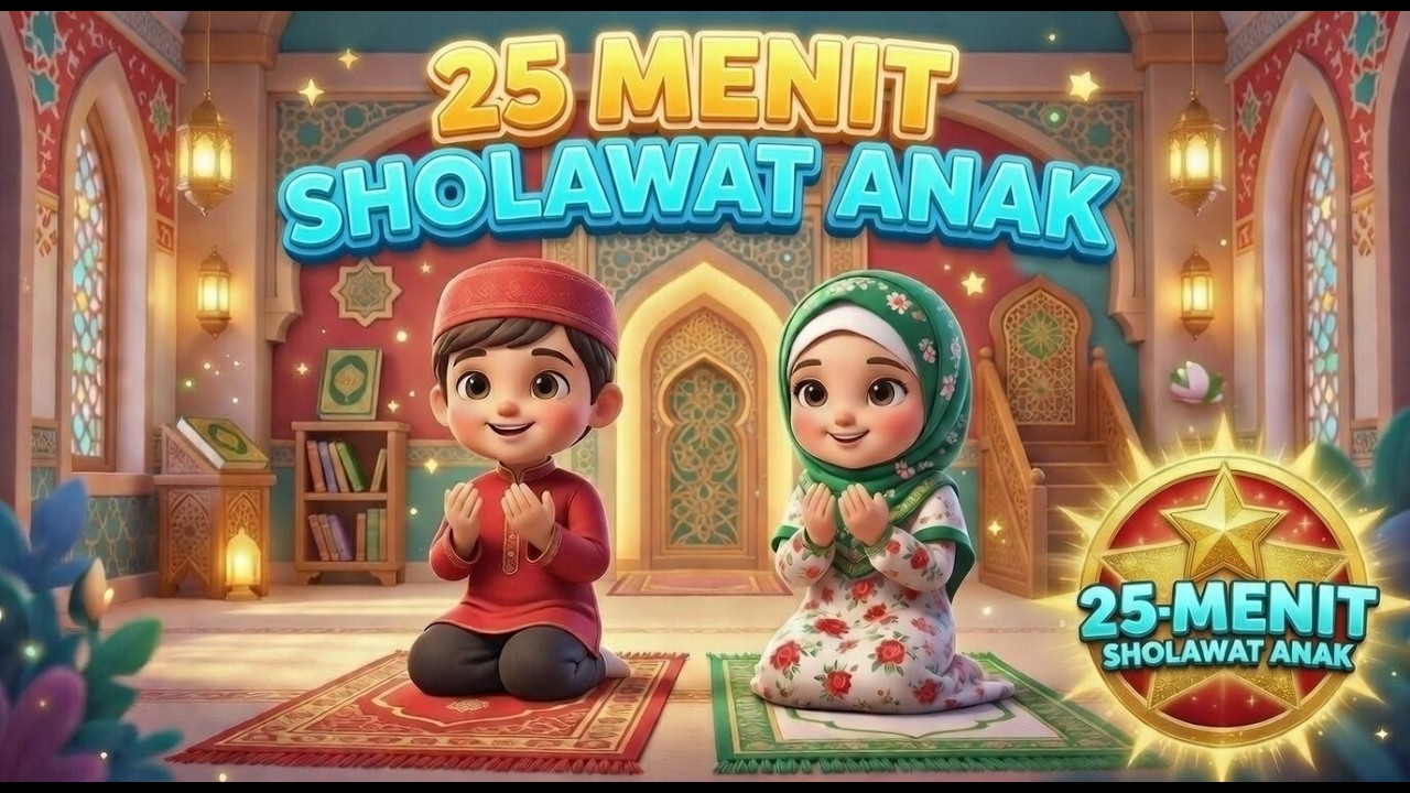 Sholawat Anak Islami 25 Menit Nonstop 🎧 Sholawat Nabi Anak Merdu & Ceria | Lagu Anak Muslim Terbaru