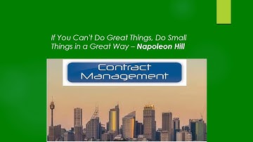 Contract Management in PPP