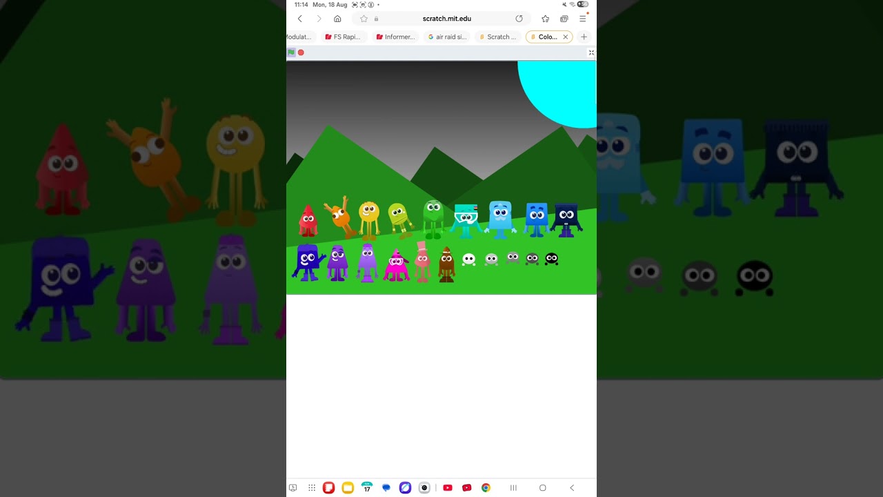 Colourblocks band cbbc but not my hear of the world 