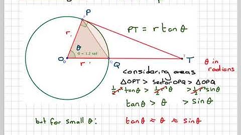 Small angles measured in radians