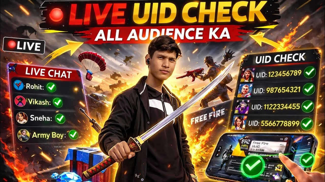 Uid Live. Check Desishortgym07 is live UID check karunga abhi - YouTube