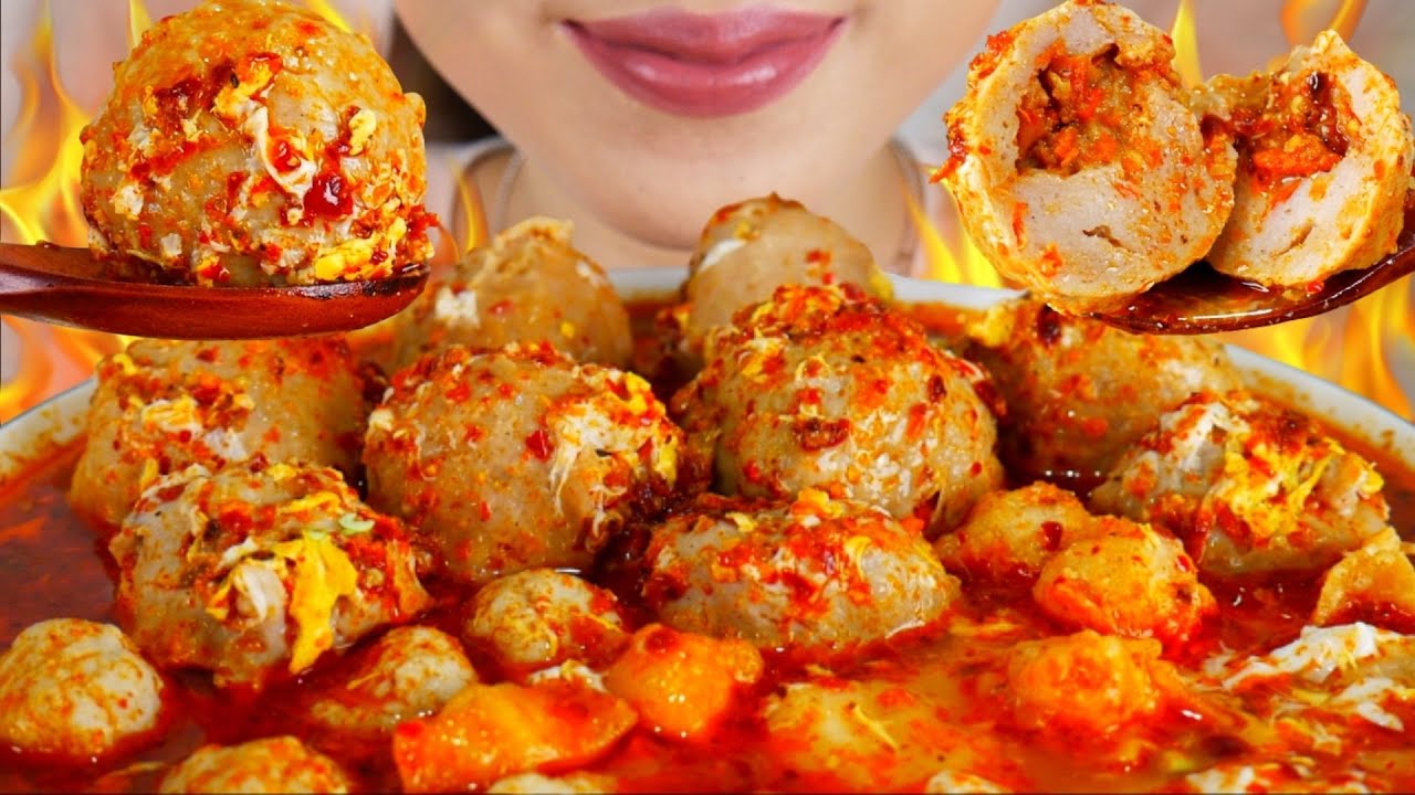 ASMR BASO RANJAU KUAH CABE | PEDESNYA BIKIN TERKAPAR😂😵 | ASMR INDONESIA ...