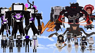 EVOLUTION OF UPGRADE TV MAN AGAINST TOILET, ASTRO MOD ADDON IN MINECRAFT PE BATTLE screenshot 5