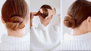 😍 How to Do Bun Hairstyle at home in 1 min