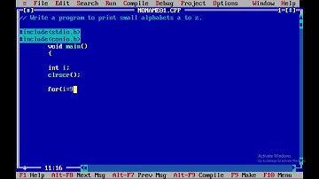 Write a program to print small alphabets a to z || By Gajendra