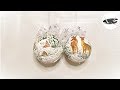 Jak ozdobić bombki decoupage z efektem śniegu DECOUPAGE CHRISTMAS ORNAMENTS  WITH SNOW EFFECT