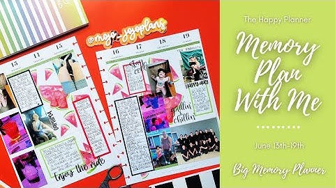 Memory Plan With Me | June 13th-19th | BIG Vertical Happy Planner | The Happy Planner | MAMBI