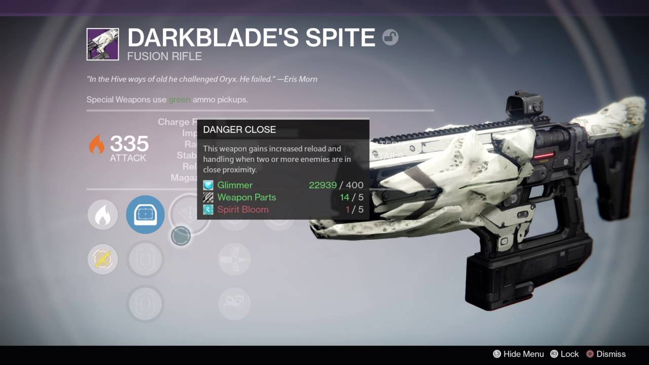 Destiny DARKBLADE'S SPITE