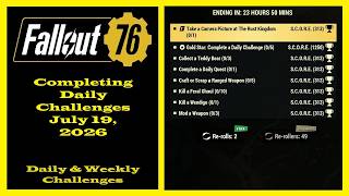 Completing Daily Challenges For July 19, 2026 - Fallout 76 Daily Challenges Guide For New Players
