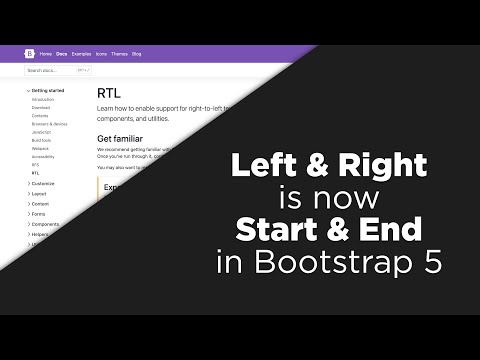 Left & Right is now Start & End in Bootstrap 5 // A Bootstrap Tutorial