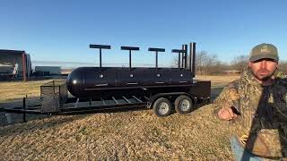 Johnson smokers 1000g reverse flow bbq trailer