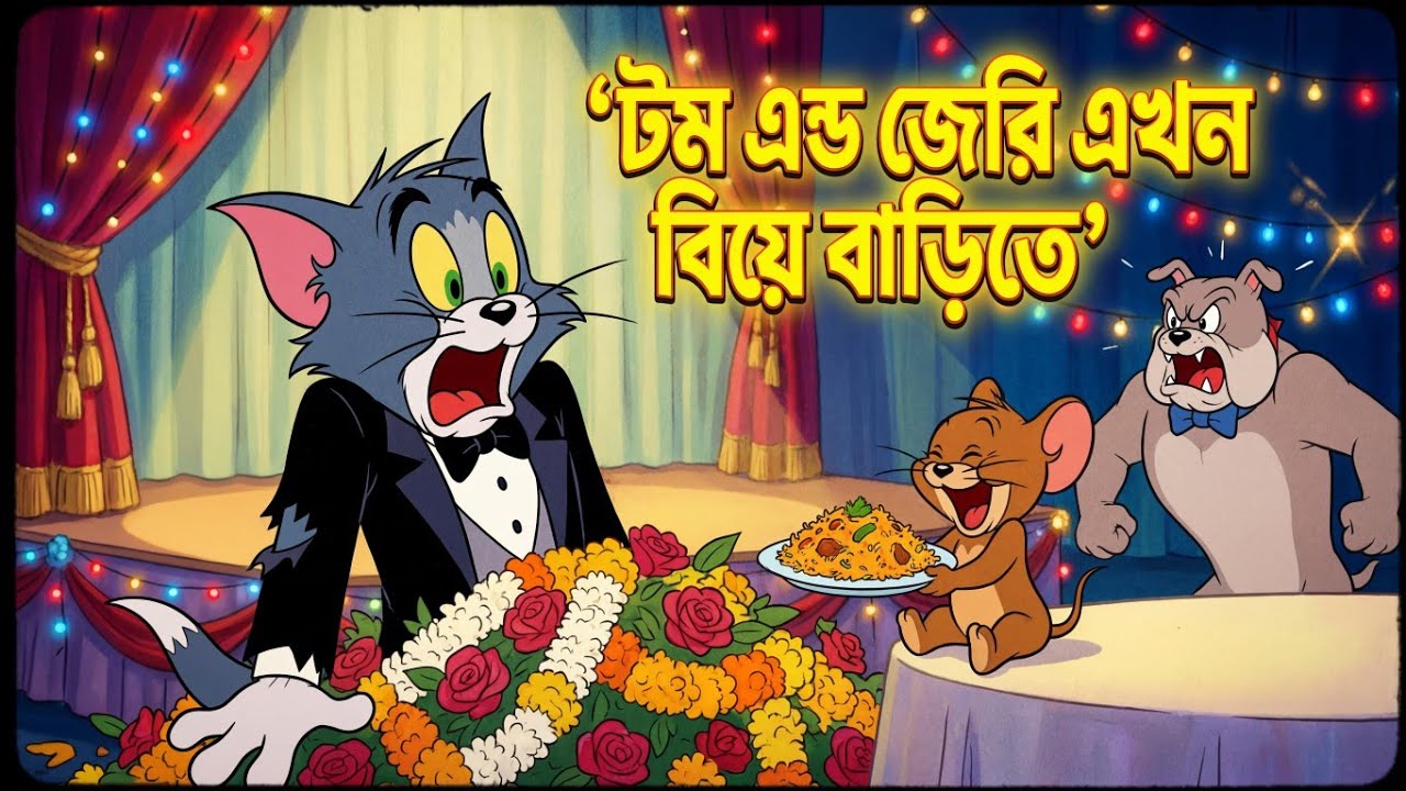 Tom & Jerry at Wedding House 😂💍 | বিয়ে বাড়িতে টম জেরির Funny Cartoon Adventure