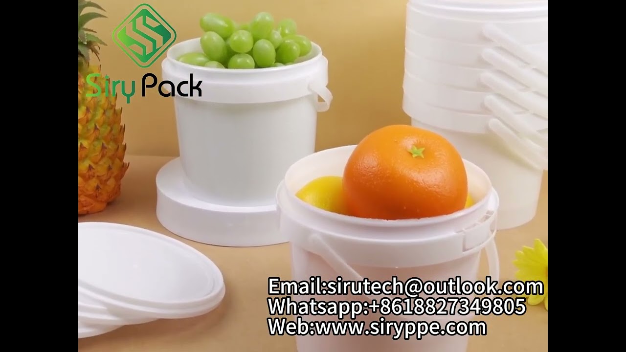round plastic buckets for friuts storage