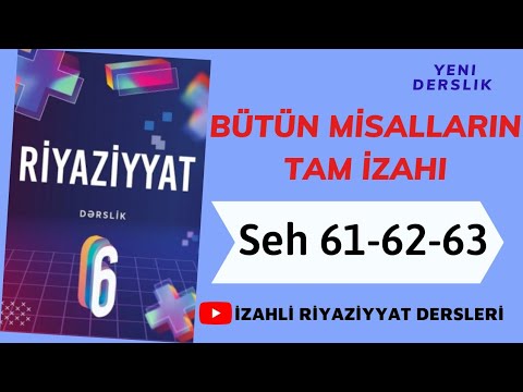 6ci sinif Riyaziyyat seh 61-62-63 Miqyas (bütün misallarin tam izahı)