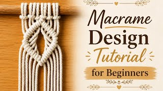 Macrame Design Tutorial | DIY Macrame Design for Beginners | Macrame Design for Beginners Class 433 