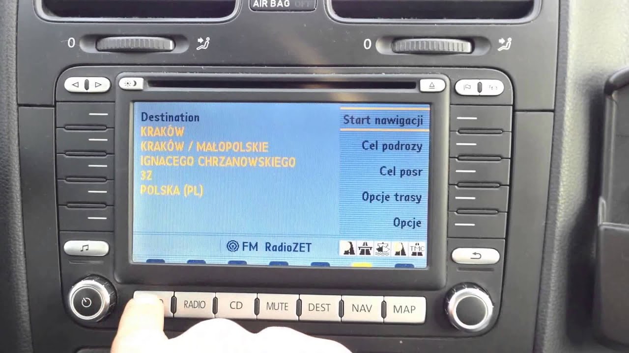 Nawigacja Vw Mfd2 Dvd Golf Passat Touran Tiguan Polskie Menu Polski Lektor - Youtube