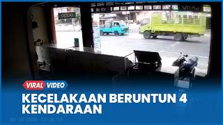 Detik-detik Kecelakaan Beruntun 4 Kendaraan di Jogja, Bermula Truk Hilang Kendali Tabrak Pikap