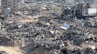 Residents returning to Jabaliya refugee camp in northern Gaza find their homes reduced to rubble