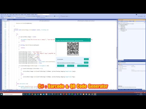 C# Barcode and QR Code Generator (Demonstration Video)