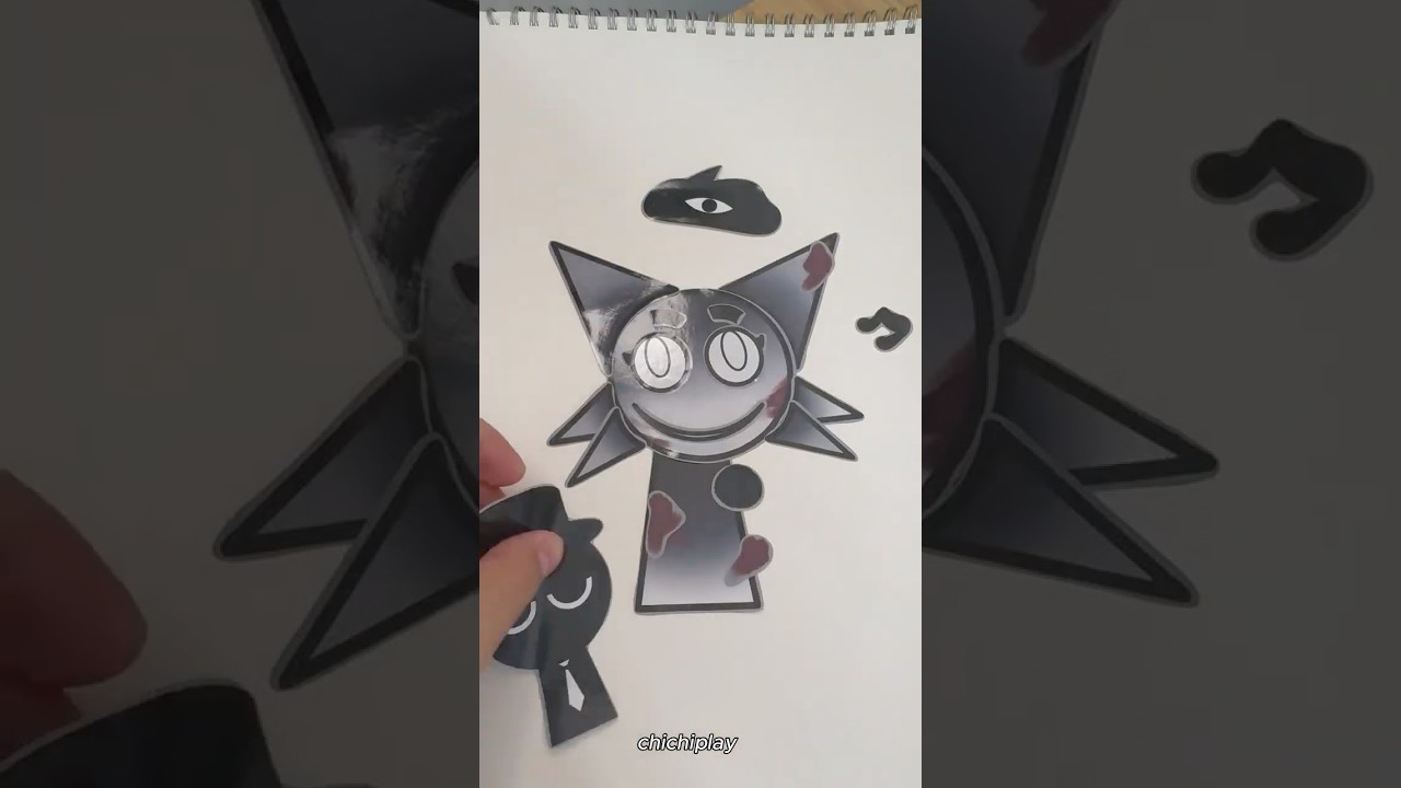 Let’s diy sprunki Wenda creepy stickers 