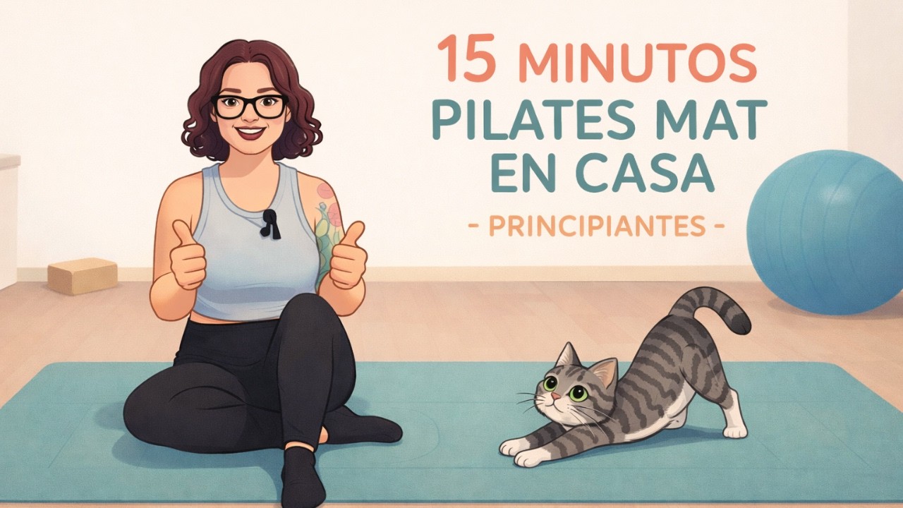 15 MINUTOS PILATES MAT EN CASA - principiantes 💯